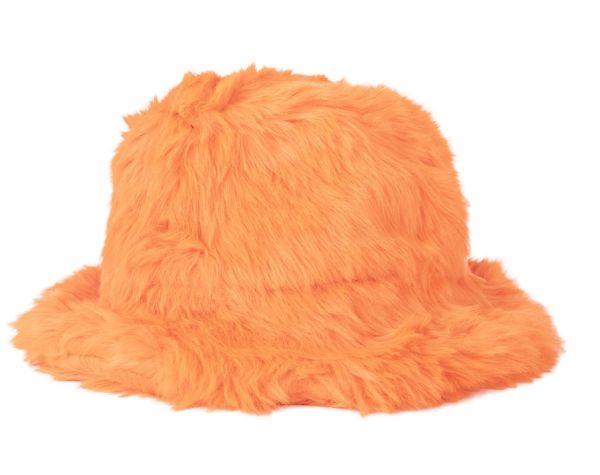 Fluffy Bucket hat oranje