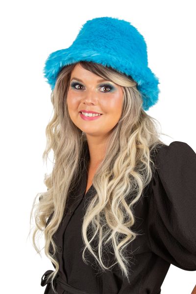 Fluffy Bucket hat turquoise